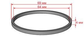 Кольцо фторопластовое прямоугольного сечения для Diamec-262